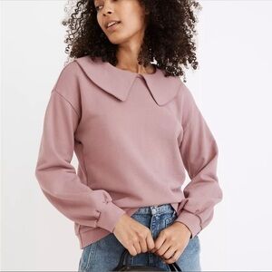 Madewell Dusty Pink Collared Sweatshirt